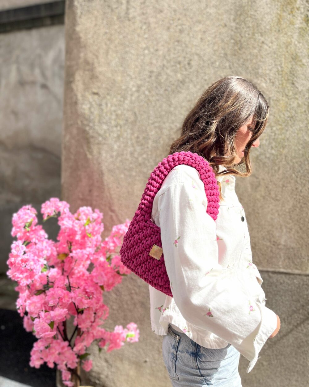 Sac-main-Béryle-coton-orange-fait -main-un-brin